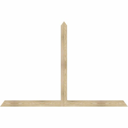 Ekena Millwork Portland Rough Sawn Timber Gable Bracket, Douglas Fir, 84"W x 56"H x 2"D x 4"F, 16/12 Pitch GBW084X56X0204POR00RDF